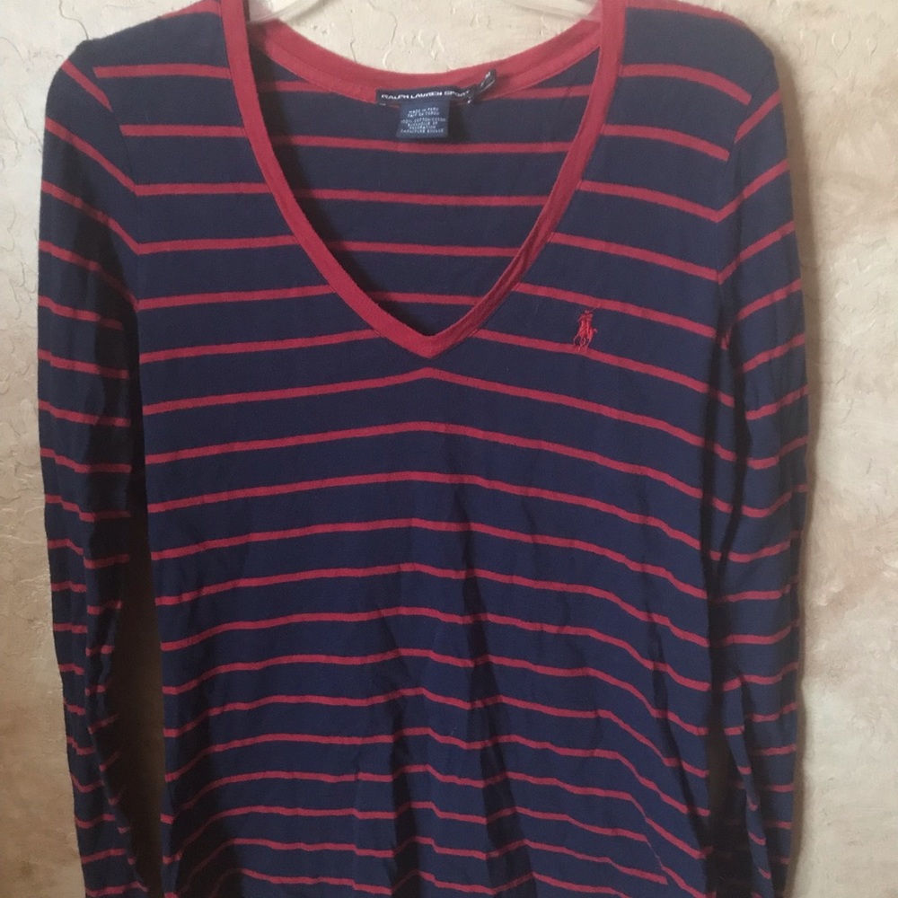 Ralph Lauren Sport Striped Shirt Womens Size M